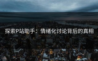 探索P站助手：情绪化讨论背后的真相