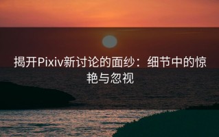 揭开Pixiv新讨论的面纱：细节中的惊艳与忽视