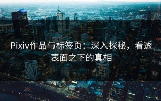 Pixiv作品与标签页：深入探秘，看透表面之下的真相