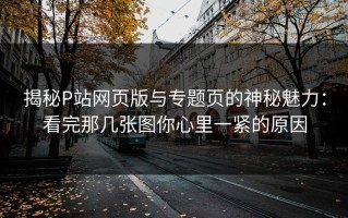 揭秘P站网页版与专题页的神秘魅力：看完那几张图你心里一紧的原因
