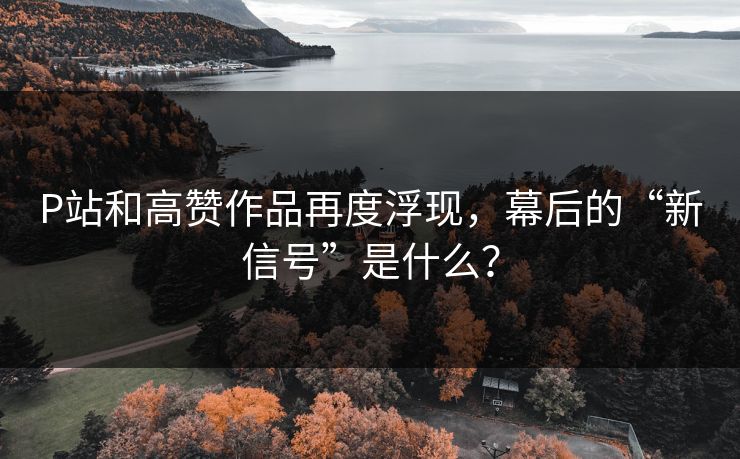 P站和高赞作品再度浮现，幕后的“新信号”是什么？-第1张图片-p站镜像热点页 - p站影视站